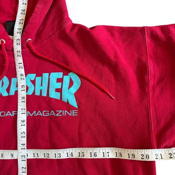 Thrasher Hoodie – Red w/ Teal Logo (mens M) - Picture 7 of 12